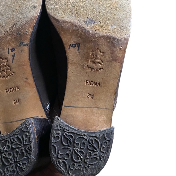 Brighton Women's Dark Brown Fiona Embroidered Bohemian Clog Mules - Picture 6 of 7